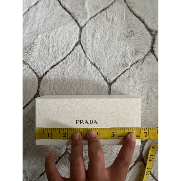 Prada Case Sunglasses Small Storage Box White 3" x 6.5" x 1.8" - Picture 4 of 8
